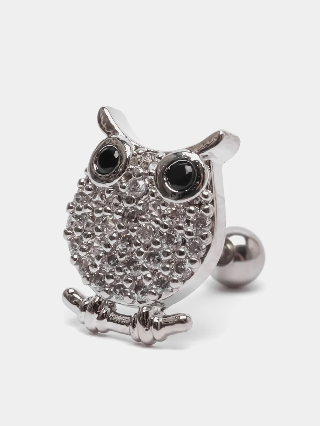 Фуксия микросерьга ( пирсинг ) "Silver" со стержнем из нержавеющей стали