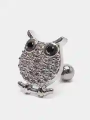 Фуксия микросерьга ( пирсинг ) "Silver" со стержнем из нержавеющей стали