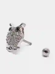 Фуксия микросерьга ( пирсинг ) "Silver" со стержнем из нержавеющей стали