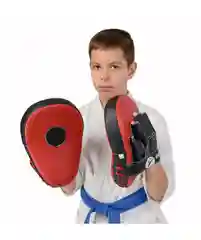 Красный лапы боксерские изогнутые 26х18см
