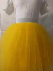 Желтый детская юбка Raksha пышная из фатина