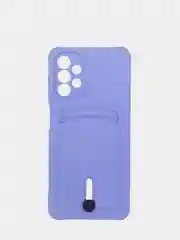 Лавандовый чехол Samsung Galaxy A53, Самсунг Галакси А53 силиконовый, с карманом для карты