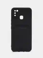 Черный чехол с отделением для пластиковой карточки INFINIX HOT 10 LITE
