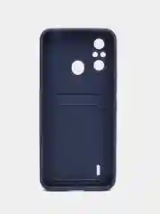 Синий чехол ITEL A49 с защитой камеры и карман для пластиковой карты