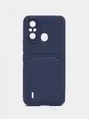 Синий чехол ITEL A49 с защитой камеры и карман для пластиковой карты