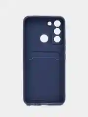 Синий чехол TECNO POP 5 с отделением для пластиковой карты