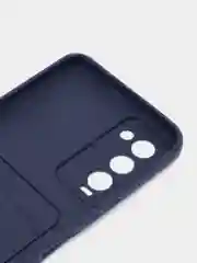 Синий чехол TECNO CAMON 18 / CAMON 18P с защитой камеры и карманом для пластиковой карты