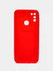 Красный чехол  INFINIX HOT 10 PLAY, HOT 11 PLAY с отделением для пластиковой карты