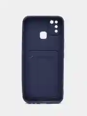 Синий чехол с отделением для пластиковой карточки INFINIX HOT 10 LITE