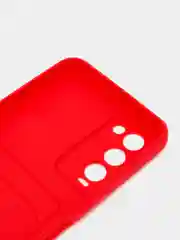 Красный чехол TECNO CAMON 18 / CAMON 18P с защитой камеры и карманом для пластиковой карты