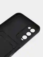 Черный чехол TECNO CAMON 18 / CAMON 18P с защитой камеры и карманом для пластиковой карты