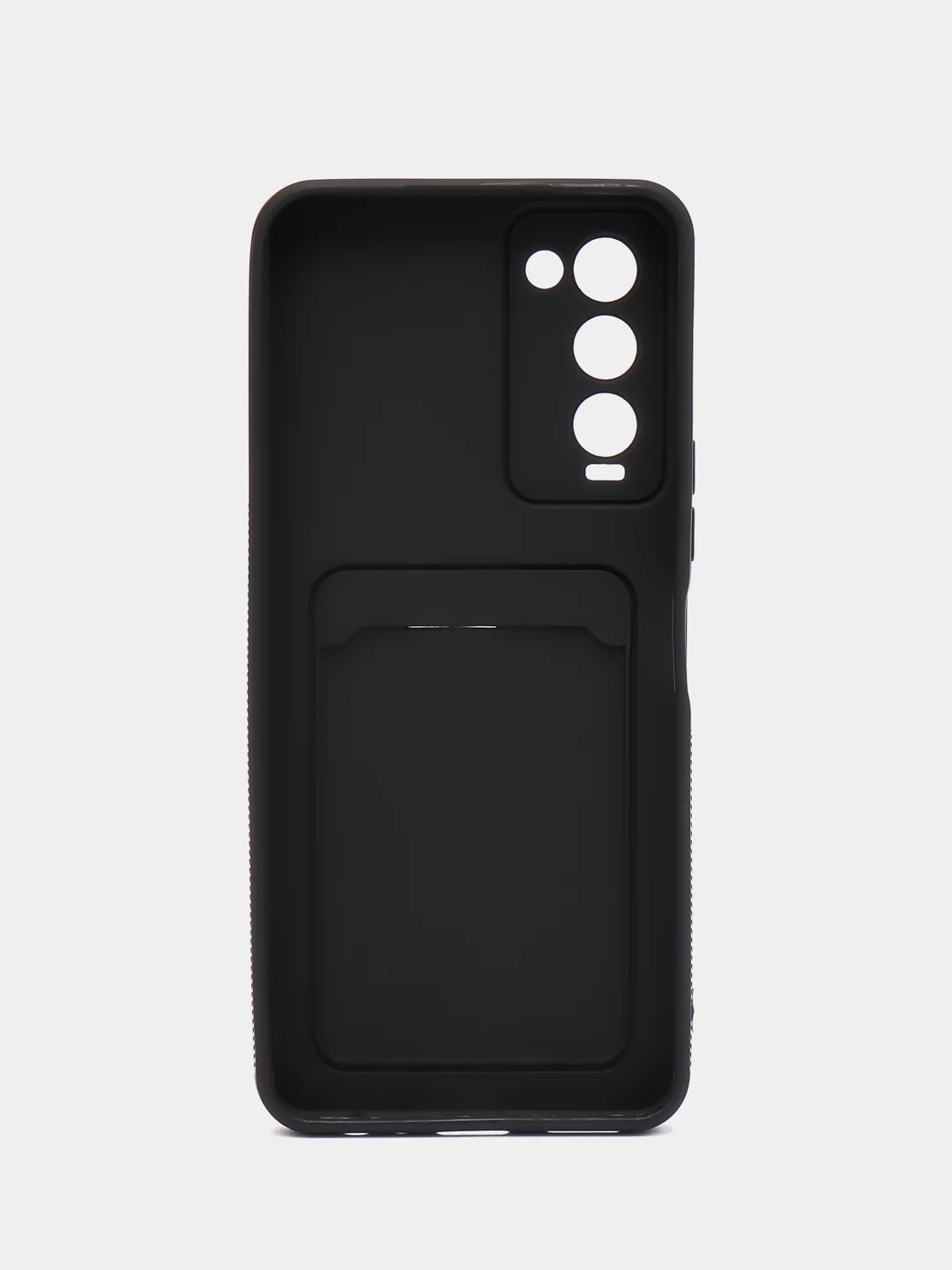 Черный чехол TECNO CAMON 18 / CAMON 18P с защитой камеры и карманом для пластиковой карты