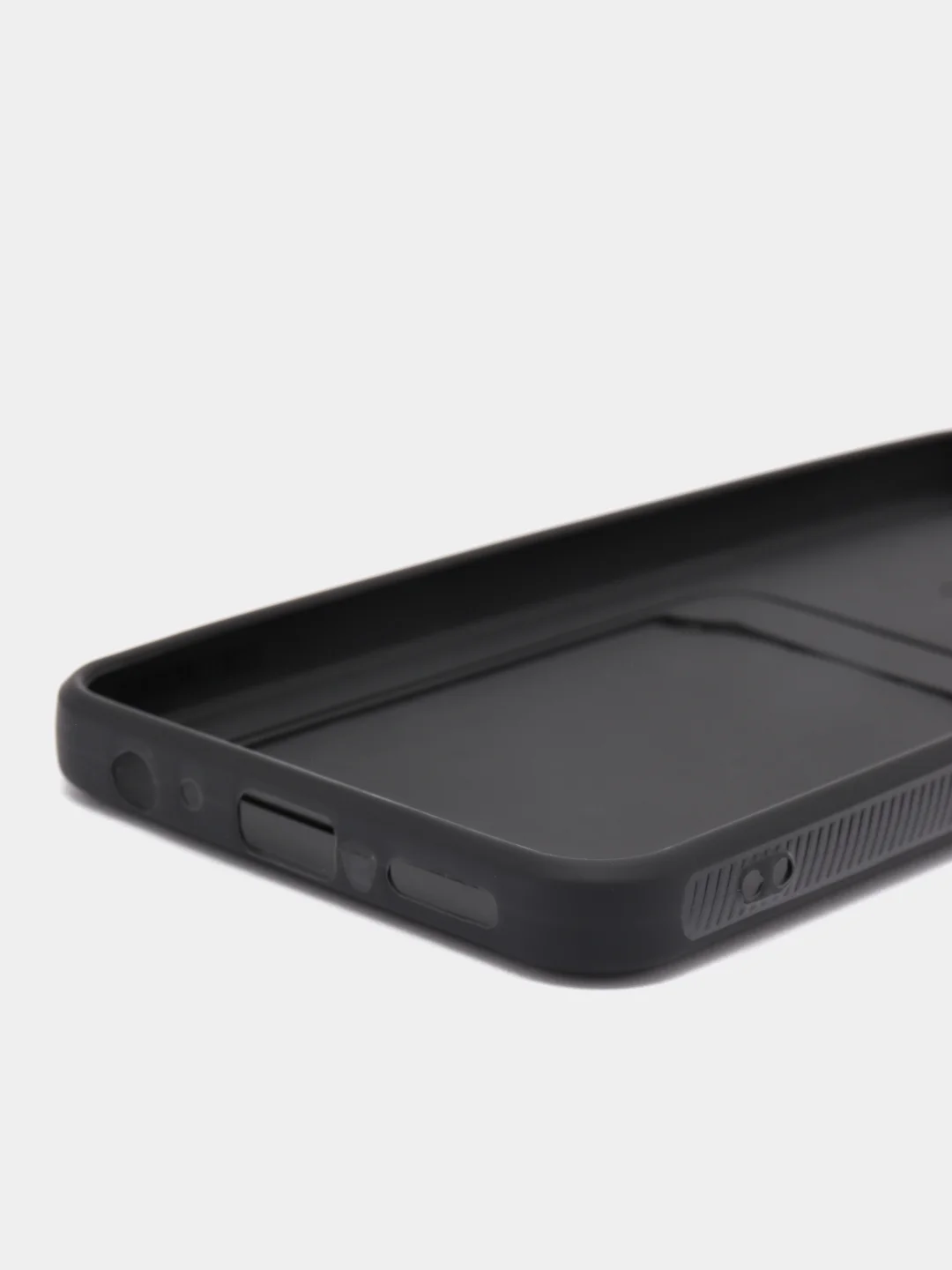 Черный чехол TECNO CAMON 18 / CAMON 18P с защитой камеры и карманом для пластиковой карты