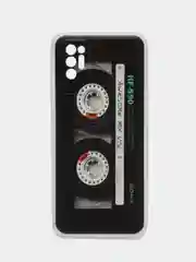 Хром силиконовый чехол на Tecno Pova 2 / Текно Пова 2 прозрачный, с рисунком, защита камеры