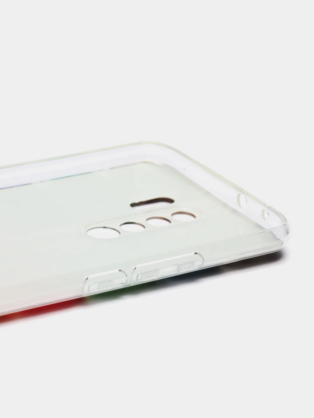 Бордовый силиконовый чехол на Xiaomi Redmi 9 / Сяоми Редми 9 прозрачный, с рисунком, защита камеры