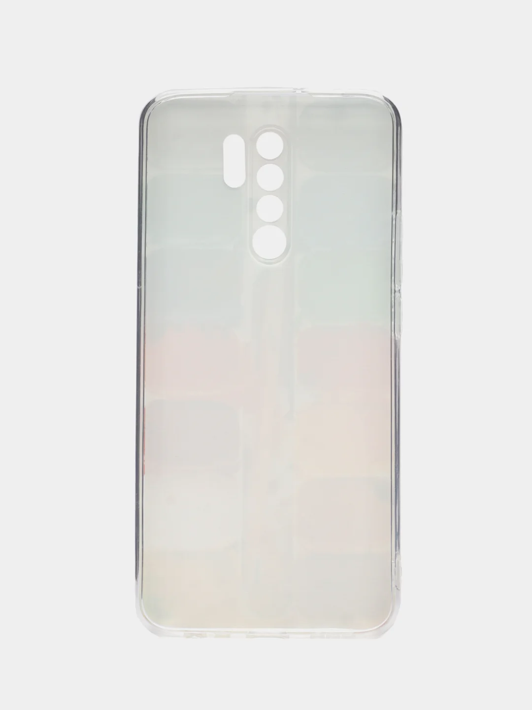 Бордовый силиконовый чехол на Xiaomi Redmi 9 / Сяоми Редми 9 прозрачный, с рисунком, защита камеры