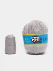 Серый меланж пряжа пух норки/пряжа