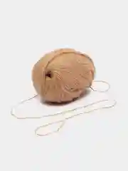 Бежевый меланж пряжа пух норки/пряжа