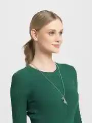 Серый металлик кулон женский, стильный
