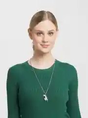 Серый металлик кулон женский, стильный