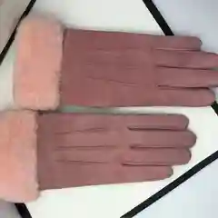 Розовый перчатки женские