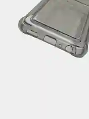 Черный чехол противоударный Samsung Galaxy A13, Самсунг А13 4G, прозрачный, с карманом для карты