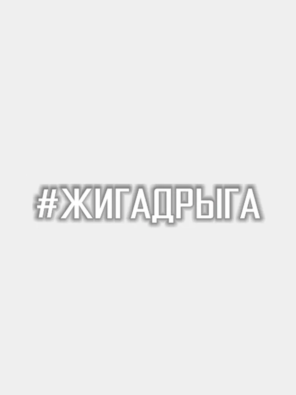 Наклейка на авто "#ЖИГАДРЫГА"