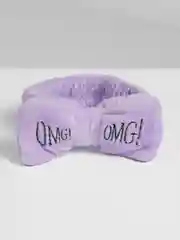 Сиреневый повязка на голову OMG косметическая, мягкая с бантом