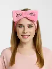 Кораллово-розовый повязка на голову OMG косметическая, мягкая с бантом