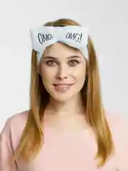 Голубой повязка на голову OMG косметическая, мягкая с бантом