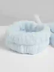 Голубой повязка на голову OMG косметическая, мягкая с бантом