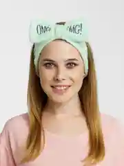 Мятный повязка на голову OMG косметическая, мягкая с бантом