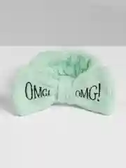 Мятный повязка на голову OMG косметическая, мягкая с бантом