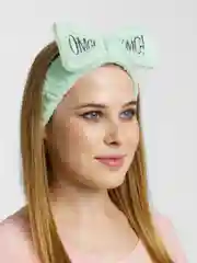 Мятный повязка на голову OMG косметическая, мягкая с бантом