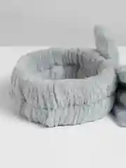 Серый повязка на голову OMG косметическая, мягкая с бантом