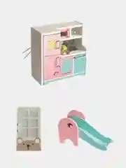 Интерьерный конструктор (Румбокс, Кукольный дом) Hobby Day "Мой дом 9 в 1: Моя игровая"