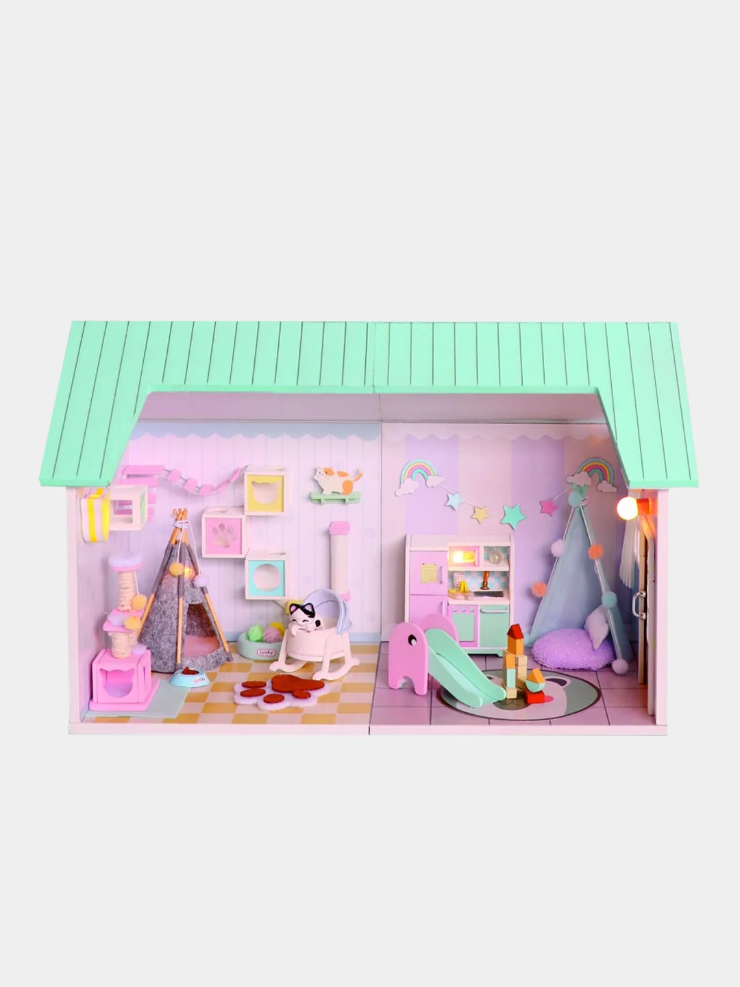 Интерьерный конструктор (Румбокс, Кукольный дом) Hobby Day "Мой дом 9 в 1: Моя игровая"