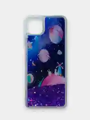 Фиолетовый чехол для Samsung Galaxy A22s / A22 5G, Самсунг Галакси А22с / А22 5G с блестками