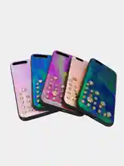 Зеленый чехол iPhone 6 / 6s / 7 / 8 / Se 2020 / 7 Plus / 8 Plus кожа,хамелеон,карман для карты