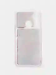Коралловый меланж чехол Realme C3 / 5 / 6i силиконовый переливающийся жидкий с блестками и защитой камеры
