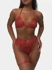 Бордовый комплект нижнего белья