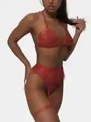 Бордовый комплект нижнего белья