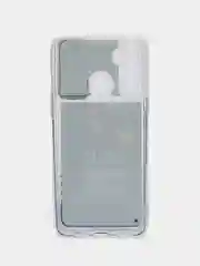 Темно-синий чехол Realme C3 / 5 / 6i силиконовый переливающийся жидкий с блестками и защитой камеры