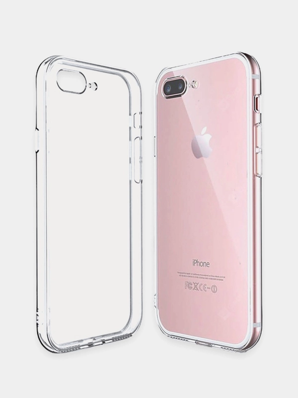 Чехол Apple iPhone 7+ (7 Plus), 8+ (8 Plus) прозрачный силиконовый