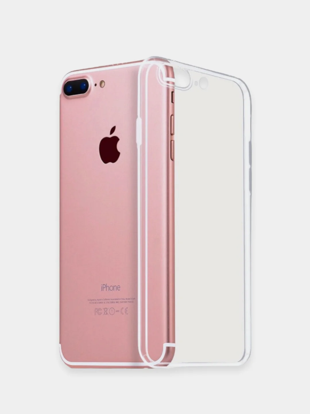 Чехол Apple iPhone 7+ (7 Plus), 8+ (8 Plus) прозрачный силиконовый