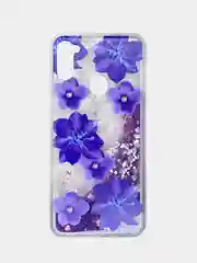 Лавандовый чехол Samsung Galaxy A11, M11 (Самсунг Галакси А11, М11) переливающийся жидкий с блестками