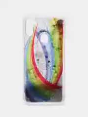 Коричневый чехол Samsung Galaxy A11, M11 (Самсунг Галакси А11, М11) переливающийся жидкий с блестками