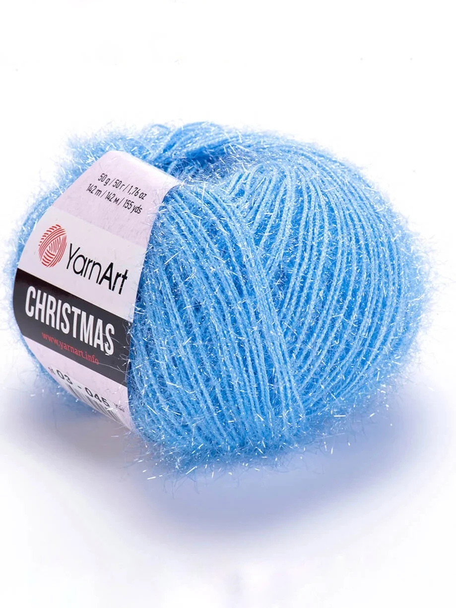 Голубой пряжа YarnArt Christmas  / 2шт