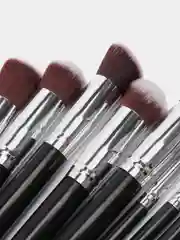 Черный набор кистей для макияжа, 10 шт