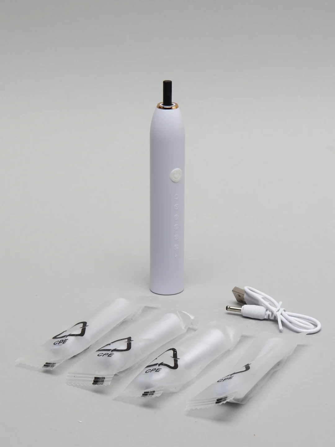 Черный электрическая звуковая зубная щетка 6 режимов 4 насадки SONIC TOOTHBRUSH X-3